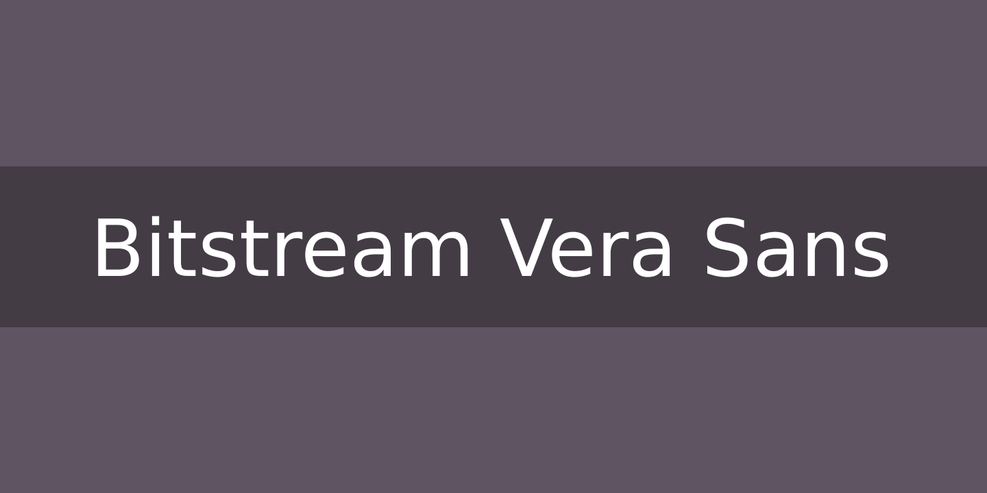 Przykład czcionki Bitstream Vera Sans